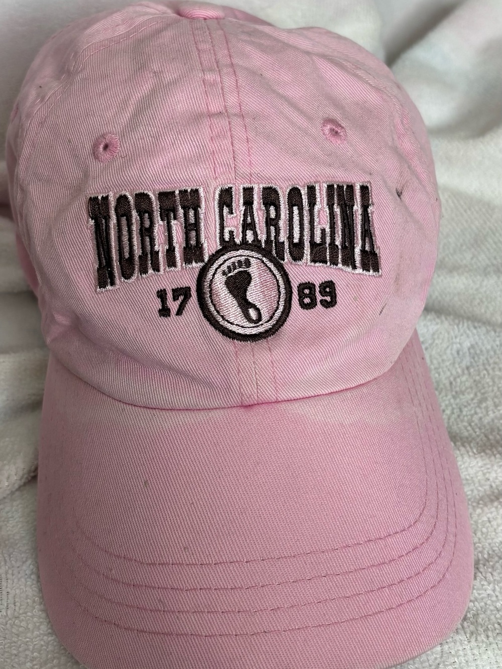 North Carolina Embroidered Pink Baseball Cap